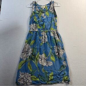 Anthropologie Moulinette Souers Silk Floral Fit & Flare Dress, Size 2